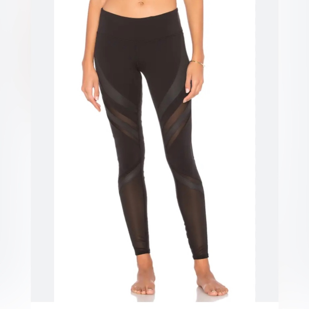 ALO Yoga Epic pleat detail compression stretch gym activewear leggings size L